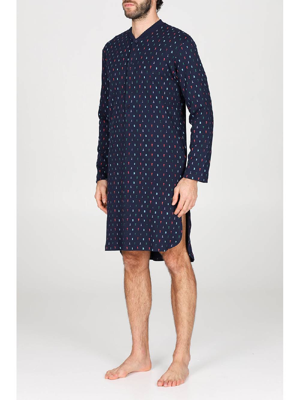 Julipet Camicia da notte in caldo interlock di puro cotone Sottocosto