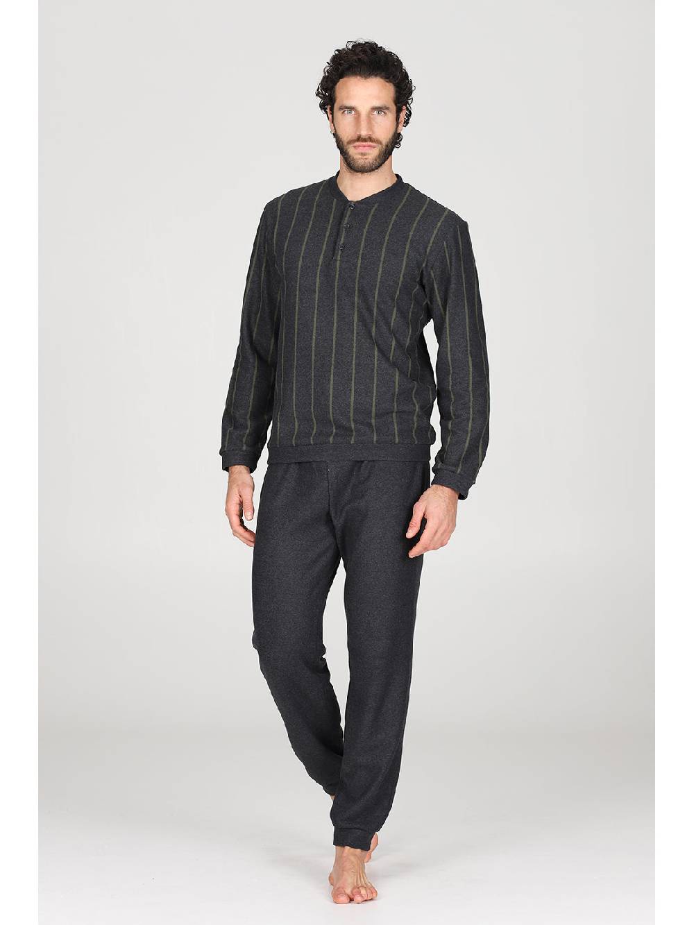 Julipet Pigiama serafino in confortevole jacquard di cotone Hotsell