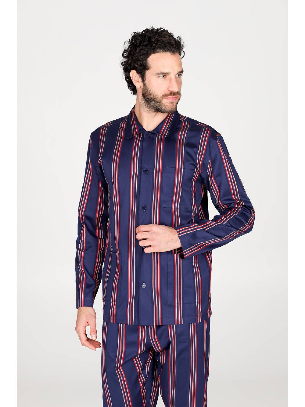 Julipet Pigiama cardigan in pregiato popeline di puro cotone Vendita Calda