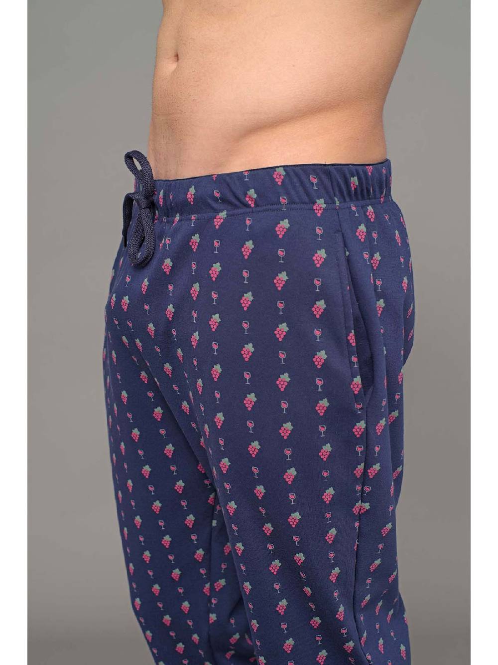 Julipet Pigiama girocollo linea winewear in interlock di puro cotone Negozio
