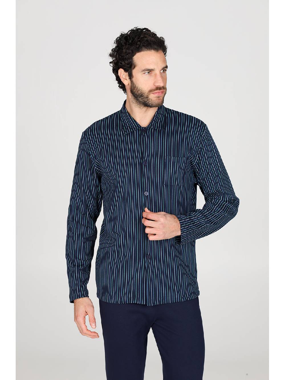 Julipet Pigiama cardigan in caldo interlock di puro cotone In Vendita