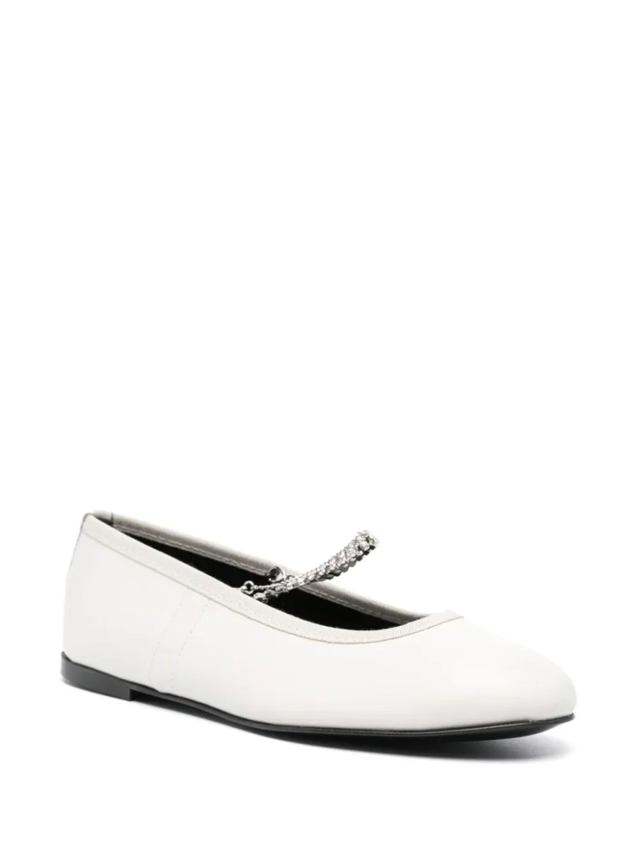 Kate Cate JULIETTE CHAIN IN OFF WHITE CALFSKIN LEATHER Offerta