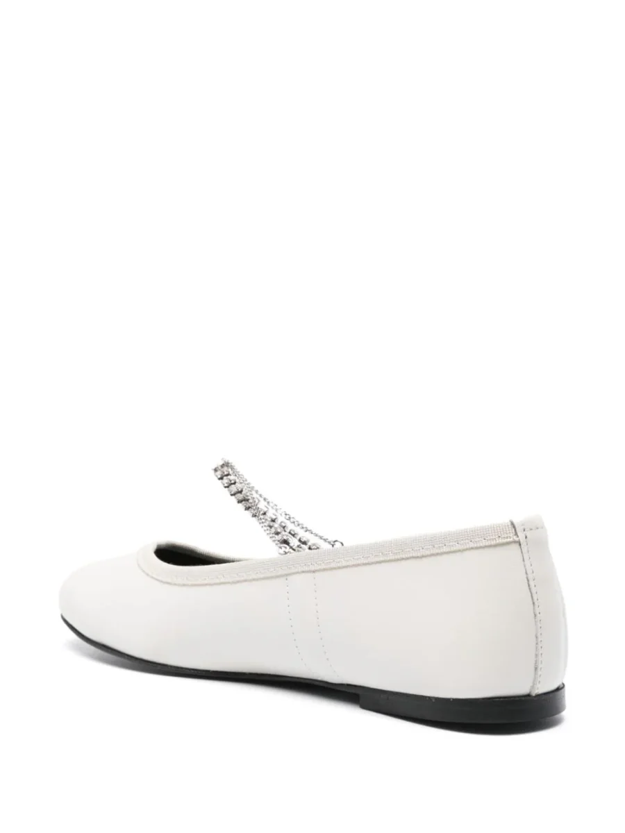 Kate Cate JULIETTE CHAIN IN OFF WHITE CALFSKIN LEATHER Offerta
