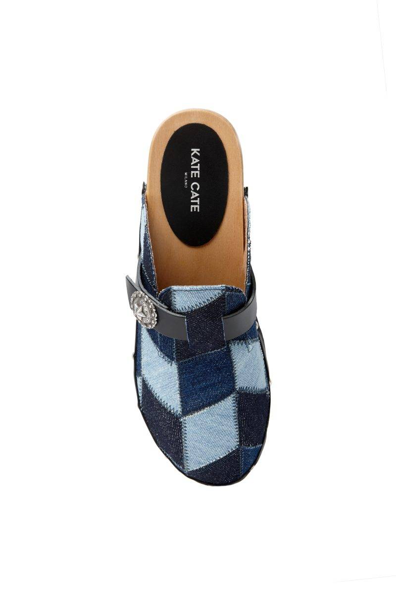 Kate Cate ALLEGRA CLOGS PATCH DENIM 2025
