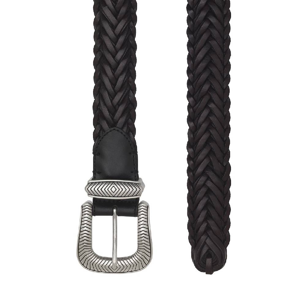 Kate Cate TEX MEX BRAID BELT BROWN LEATHER Consegna Veloce