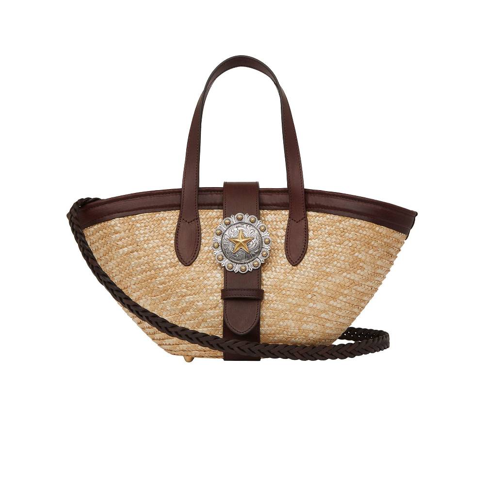 Kate Cate BEACH BAG NATURAL/BROWN STRAW Vendita