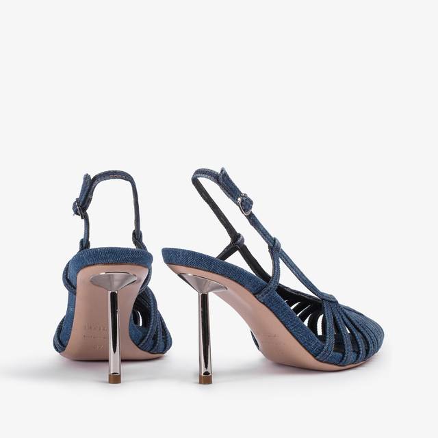 Le Silla Slingback con listini denim blu Affare Del Giorno