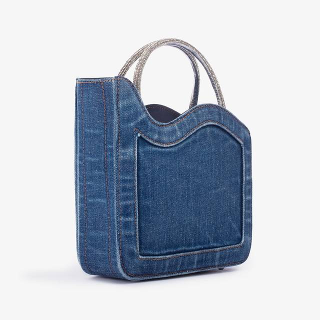 Le Silla Small bag denim blu e Cristalli Novità