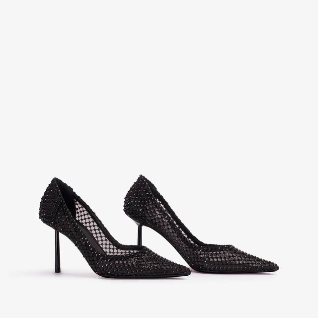 Le Silla Décolleté gioiello rete nera jet Outlet