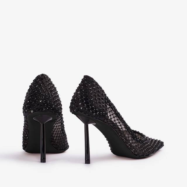 Le Silla Décolleté gioiello rete nera jet Outlet