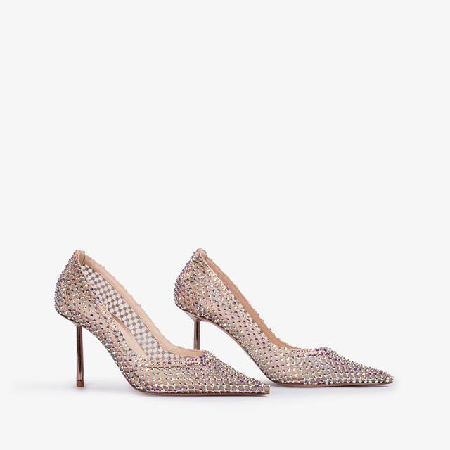 Le Silla Décolleté gioiello rete nude skin In Vendita