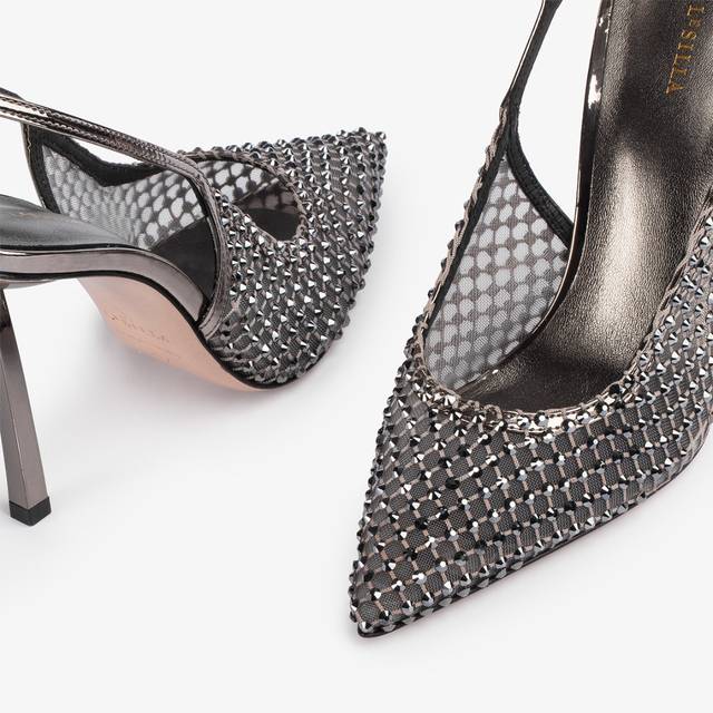 Le Silla Slingback gioiello rete peltro Hotsell