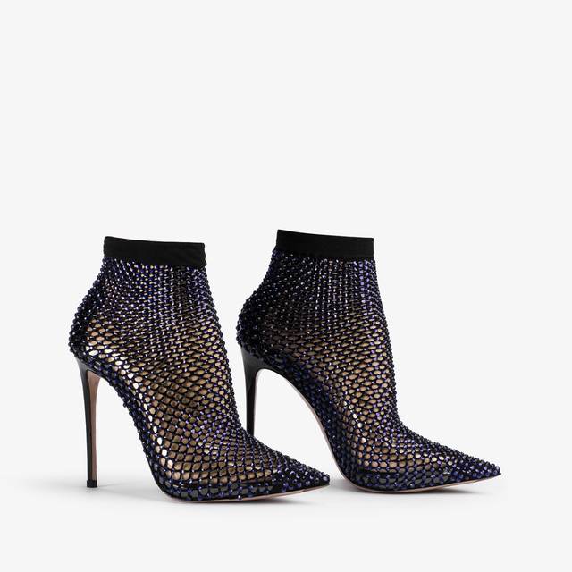 Le Silla Stivaletto calza blu midnight e Cristalli Fornitura limitata