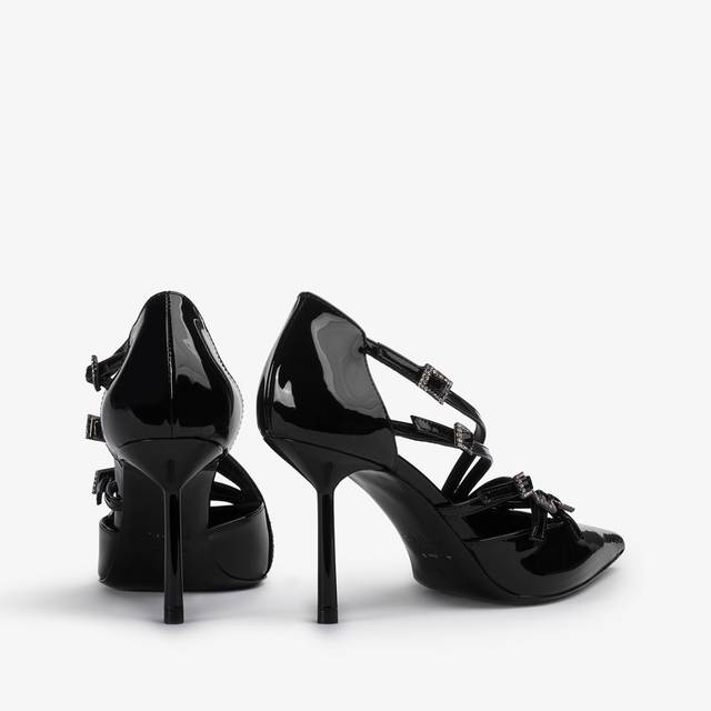 Le Silla Décolleté con listini vernice nera Negozio