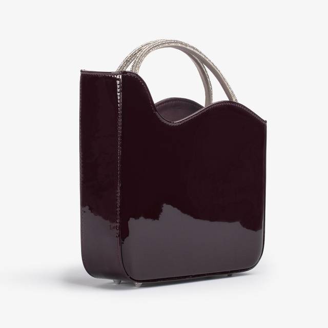 Le Silla Small bag vernice rossa cherry e Cristalli 2025