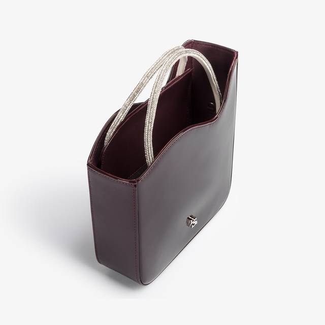 Le Silla Small bag vernice rossa cherry e Cristalli 2025