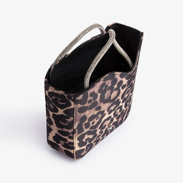 Le Silla Small bag raso leopardato e Cristalli Nuovo