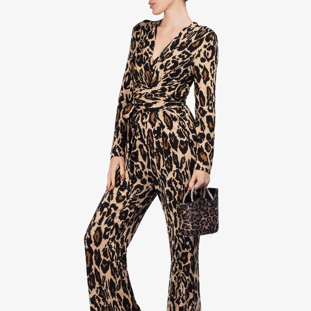 Le Silla Small bag raso leopardato e Cristalli Nuovo