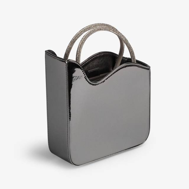 Le Silla Small bag metallizzata peltro e Cristalli Vendita