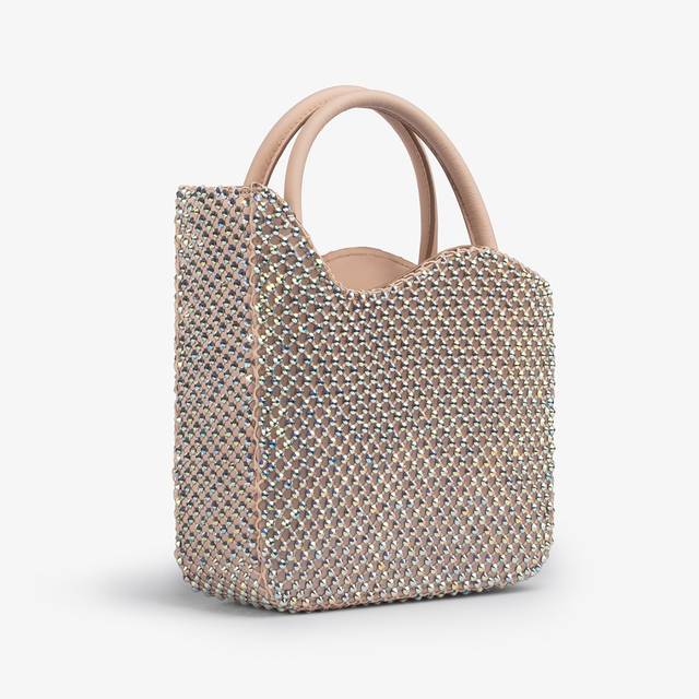 Le Silla Small bag gioiello rete nude skin e Cristalli Spedizione Gratuita