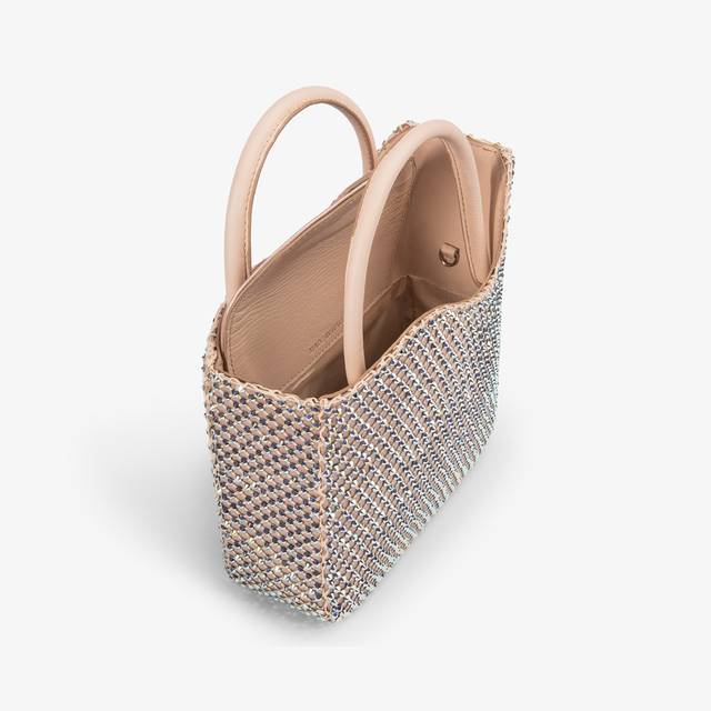 Le Silla Small bag gioiello rete nude skin e Cristalli Spedizione Gratuita