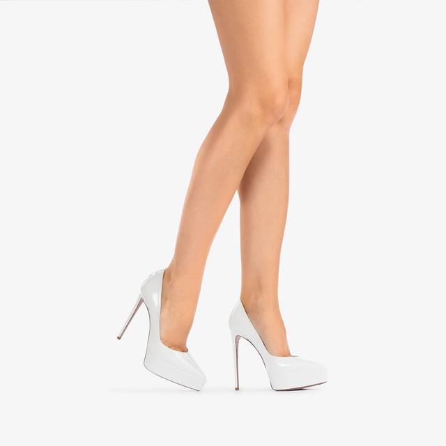 Le Silla Décolleté con plateau vernice bianca carta Negozi Online
