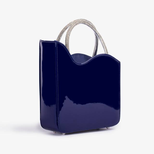 Le Silla Small bag vernice blu lazuli e Cristalli Offerte
