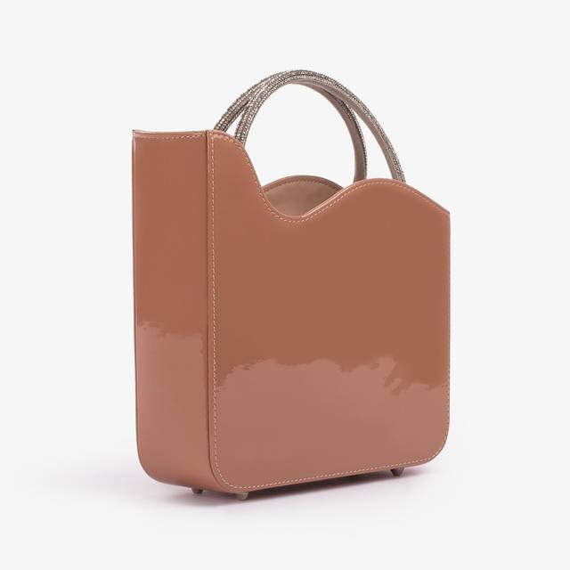 Le Silla Small bag vernice nude phard e Cristalli Hotsell
