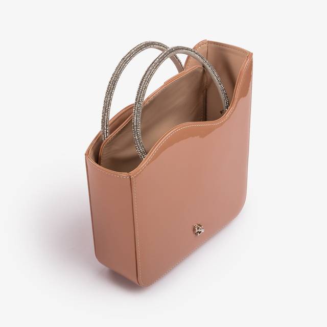 Le Silla Small bag vernice nude phard e Cristalli Hotsell