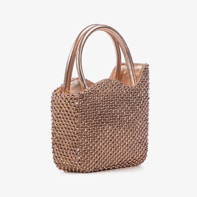 Le Silla Mini bag nappa oro rosa e Cristalli I Più Venduti
