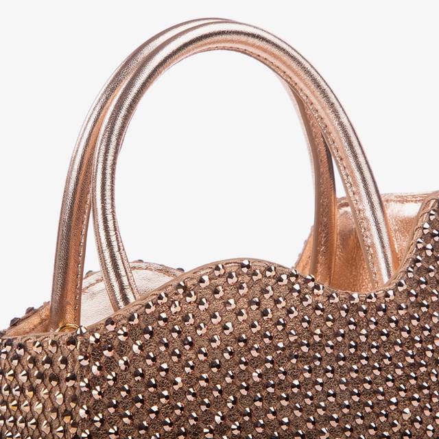 Le Silla Mini bag nappa oro rosa e Cristalli I Più Venduti