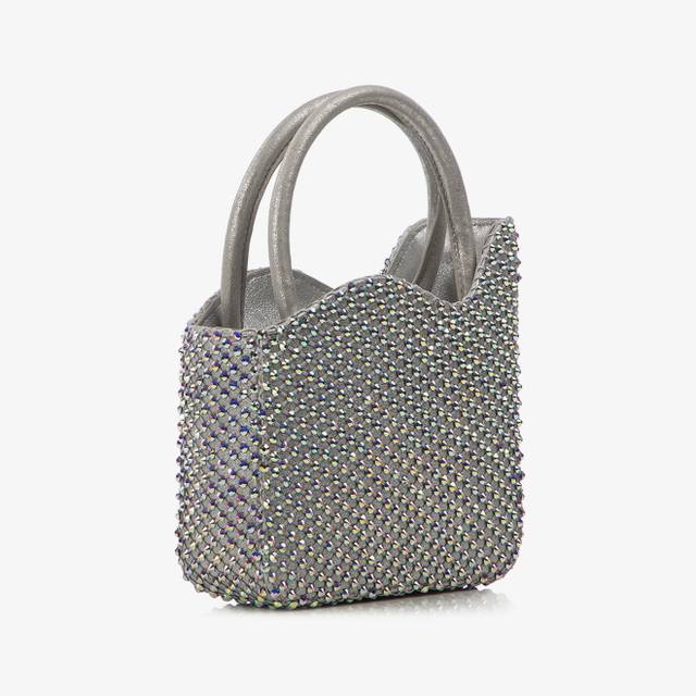 Le Silla Mini bag nappa argento eclissi e Cristalli Vendite Flash