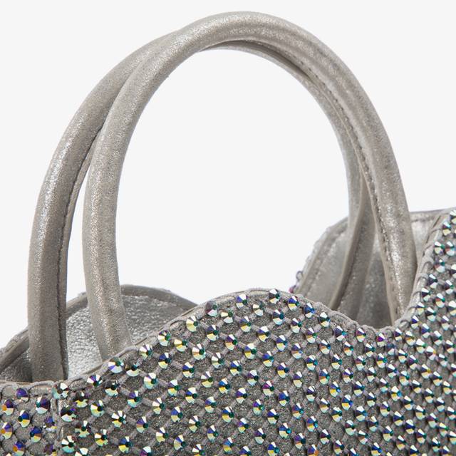 Le Silla Mini bag nappa argento eclissi e Cristalli Vendite Flash
