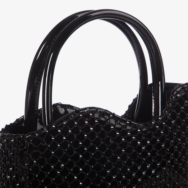Le Silla Mini bag vernice nera jet e Cristalli Negozio