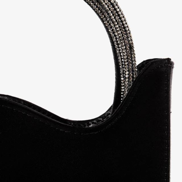 Le Silla Mini bag raso nero e Cristalli Nuova