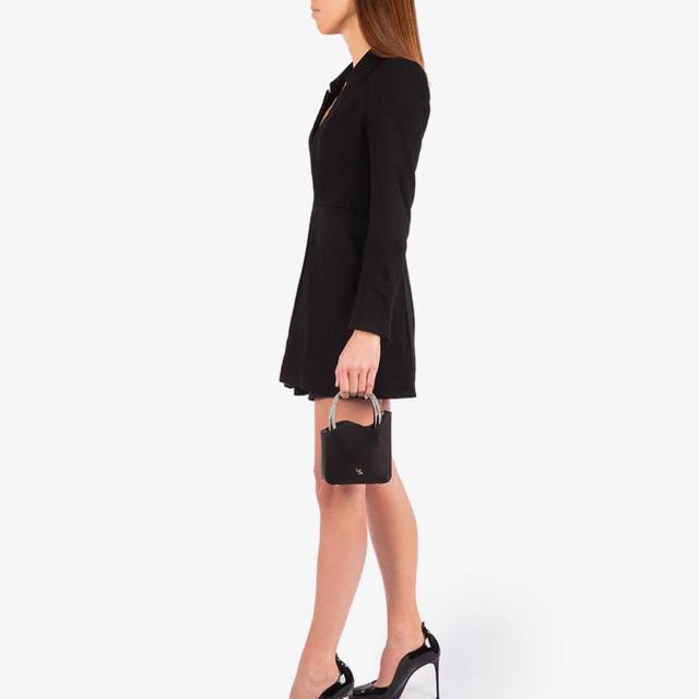 Le Silla Mini bag raso nero e Cristalli Nuova