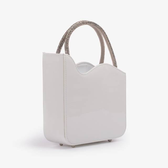 Le Silla Mini bag vernice bianca carta e Cristalli Moda
