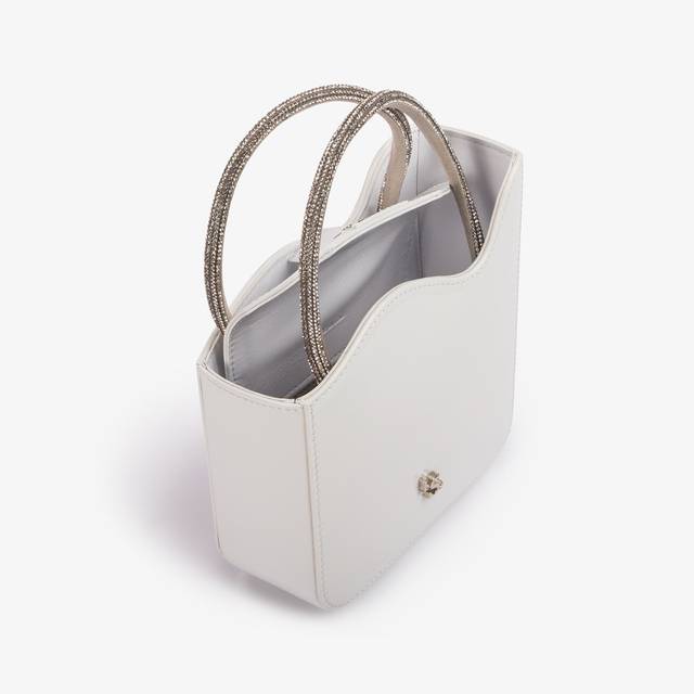 Le Silla Mini bag vernice bianca carta e Cristalli Moda