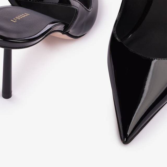 Le Silla Slingback vernice nera Pezzi Unici