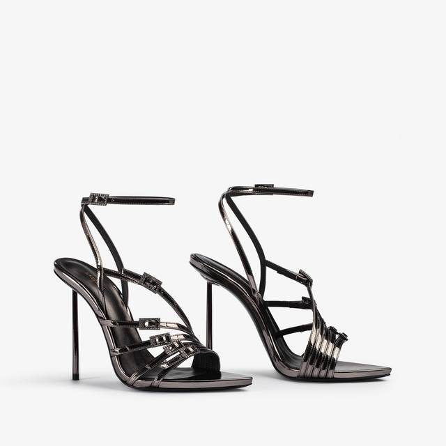 Le Silla Sandalo metallizzato peltro Consegna Veloce