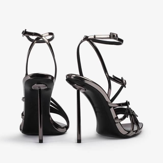Le Silla Sandalo metallizzato peltro Consegna Veloce