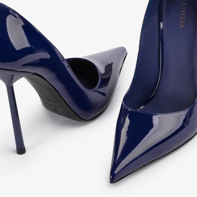 Le Silla Décolleté vernice blu lazuli Shopping Online
