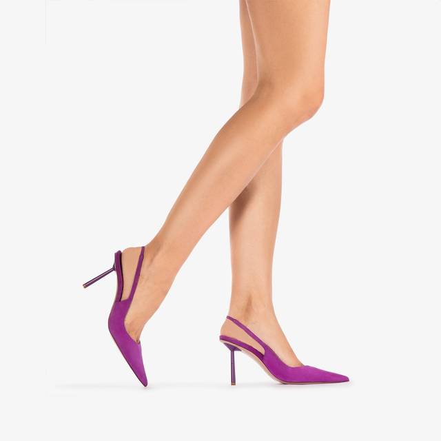 Le Silla Slingback camoscio lavanda darling In Vendita