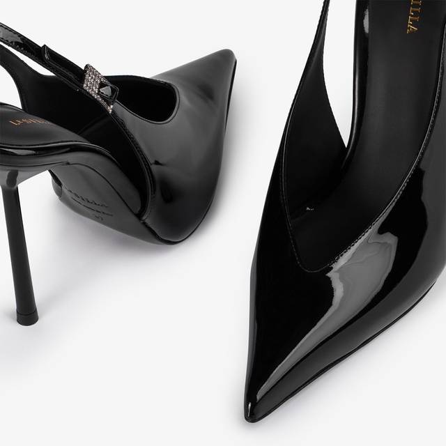 Le Silla Slingback vernice nera Vendita Economica