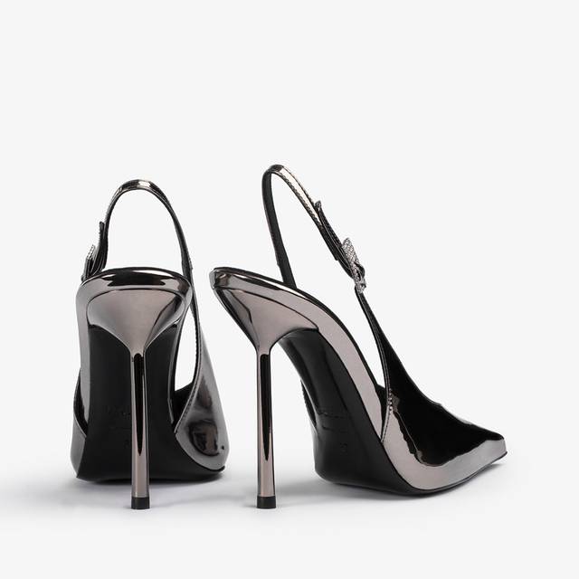 Le Silla Slingback metallizzata peltro Saldi Di Fabbrica