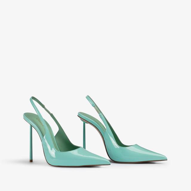 Le Silla Slingback vernice azzurra pure water Consegna Veloce