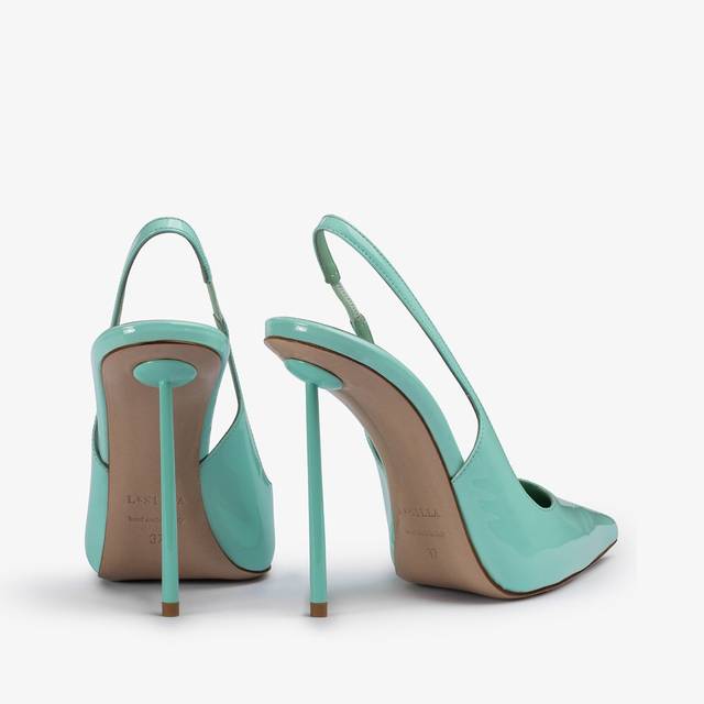 Le Silla Slingback vernice azzurra pure water Consegna Veloce