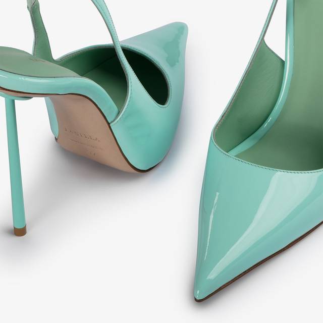 Le Silla Slingback vernice azzurra pure water Consegna Veloce