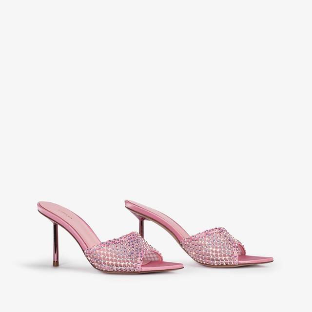 Le Silla Sandalo mule gioiello rete rosa dea con Cristalli Saldi Di Fabbrica