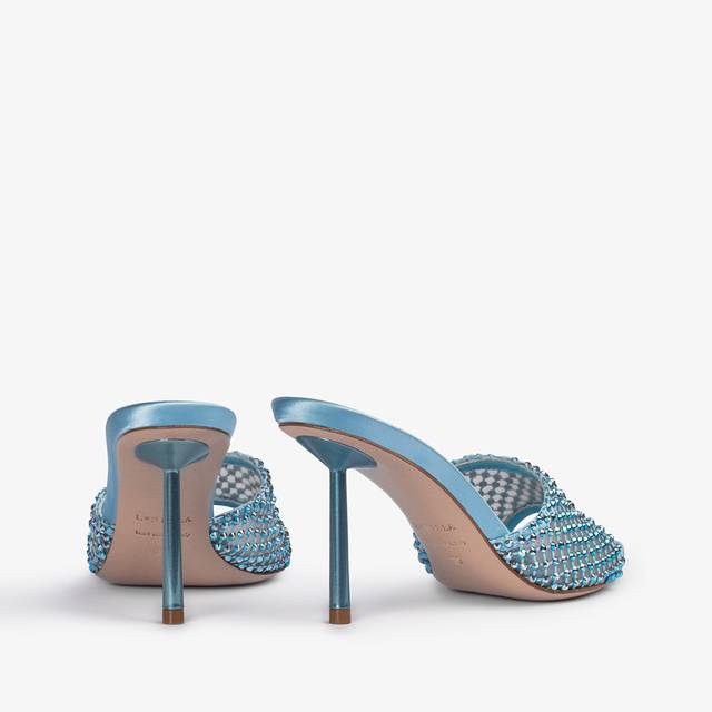 Le Silla Sandalo mule gioiello rete azzurro cielo con Cristalli I Più Venduti